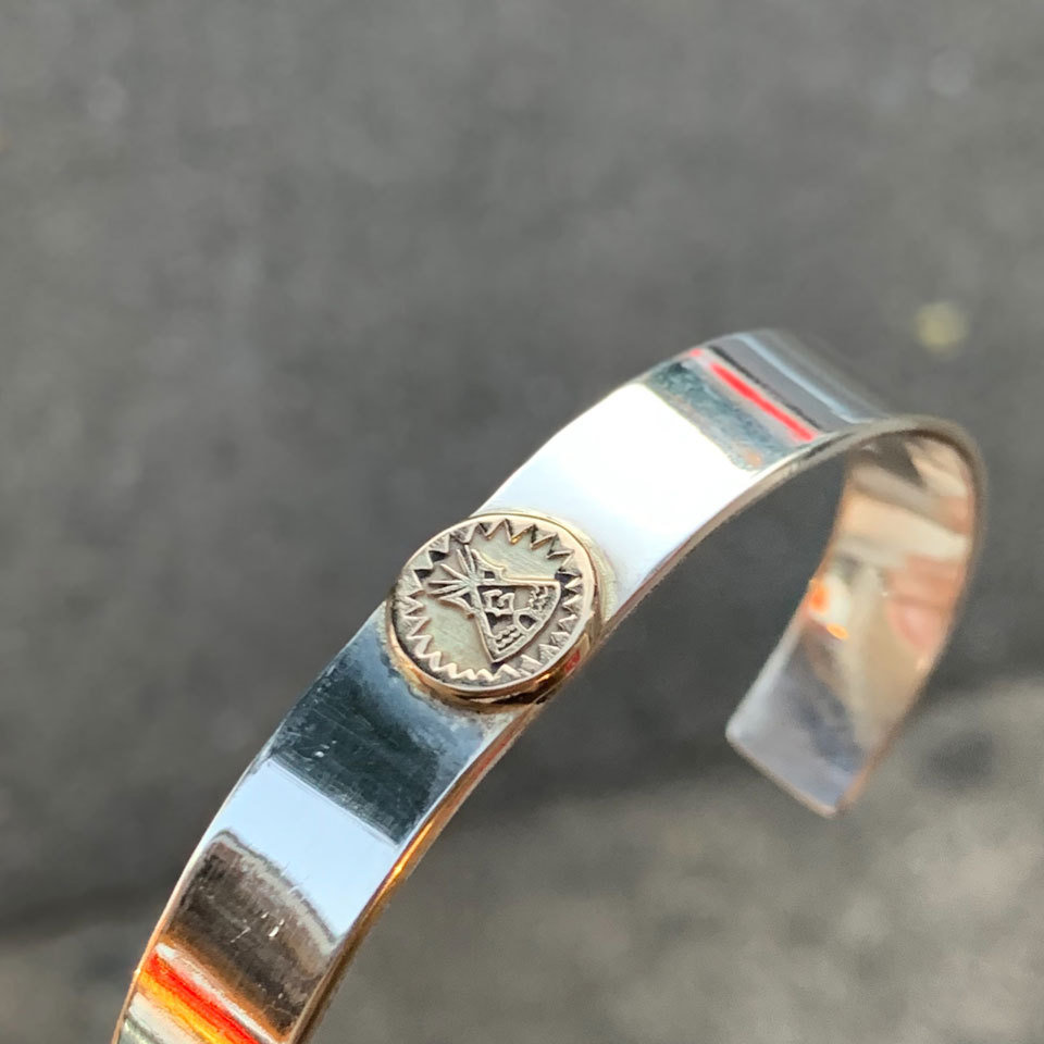 （ハンドメイド）外国硬貨パッチワークバングル ハンドメイド）外国硬貨パッチワークバングル