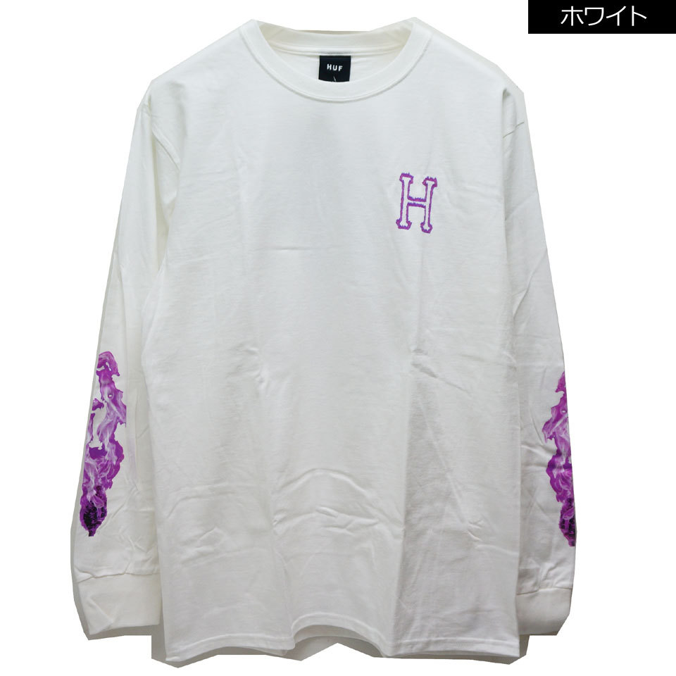 HUF ロンT Tシャツ 紫 Ｌ REGIONAL LS TEE / HUF ハフ ヘビーウェイト ロングスリーブT