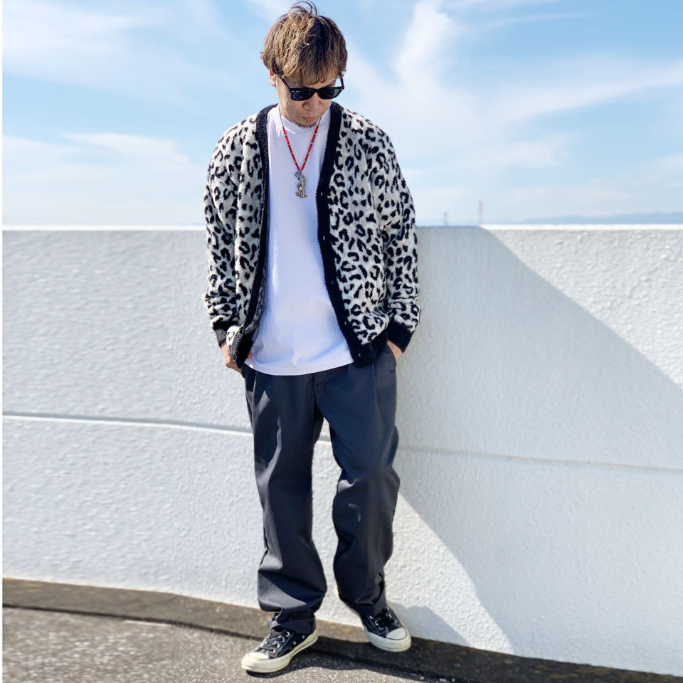 ハフ HUF カーディガン SNOW LEOPARD CARDIGAN モヘア