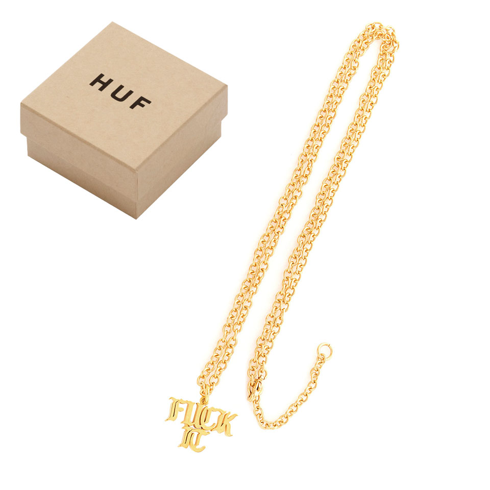 HUF（ハフ） ネックレス HUF FUCK IT GOLD NECKLACE アクセサリー