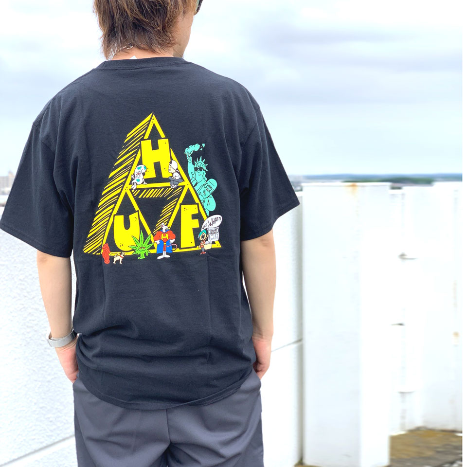 全2色 ハフ HUF Tシャツ SATURDAY MORNING TT TEE 半袖 ホワイト