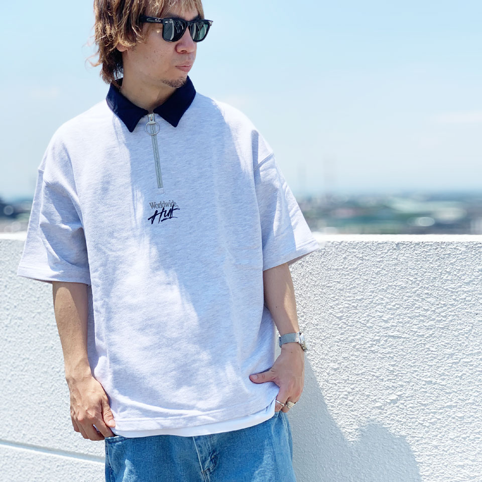 全3色 ハフ HUF ハーフジップポロシャツ HUF HUF OS ZIP POLO 半袖 