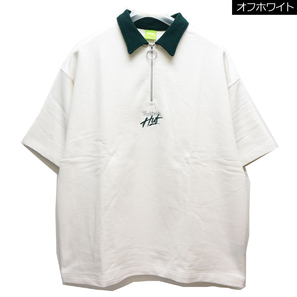 全3色 ハフ HUF ハーフジップポロシャツ HUF HUF OS ZIP POLO 半袖