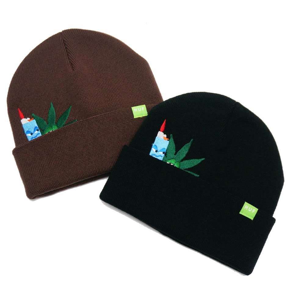 HUF ハフ ビーニー ブラック　FRENEMIES BEANIE HUF（ハフ） ニットキャップ ビーニー FRENEMIES BEANIE ニット帽