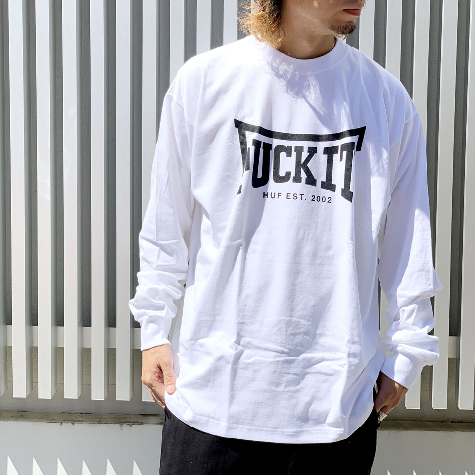 HUF（ハフ） 全2色 ロンT Tシャツ THROWING HANDS LS TEE ホワイト 白