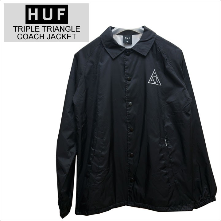 HUF ハフ コーチジャケット TRIPLE TRIANGLE COACH JACKET ブラック 黒