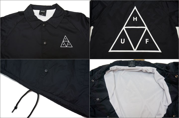 HUF ハフ コーチジャケット TRIPLE TRIANGLE COACH JACKET ブラック 黒