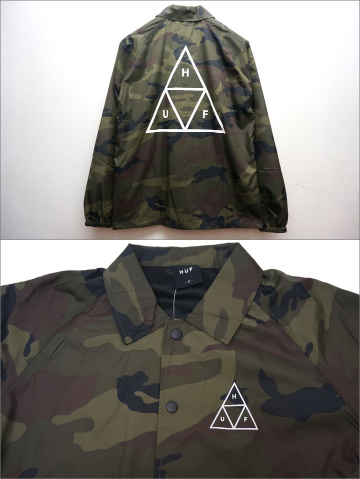 HUF（ハフ） コーチジャケット TRIPLE TRIANGLE COACH JACKET カモ 