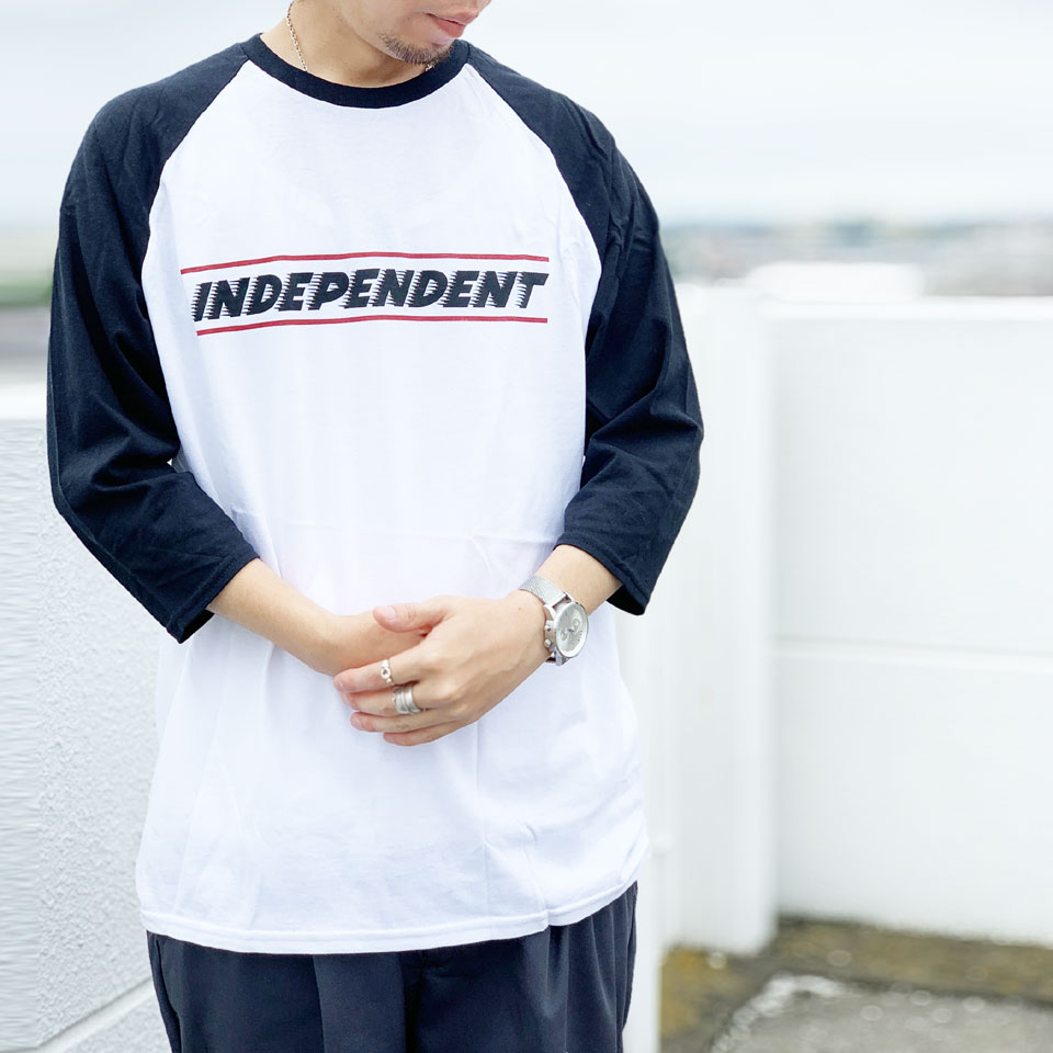 INDPENDENT ネイビー ロンT 刺繍ロンT(M ホワイト): トップス｜Right-on公式オンラインショップ