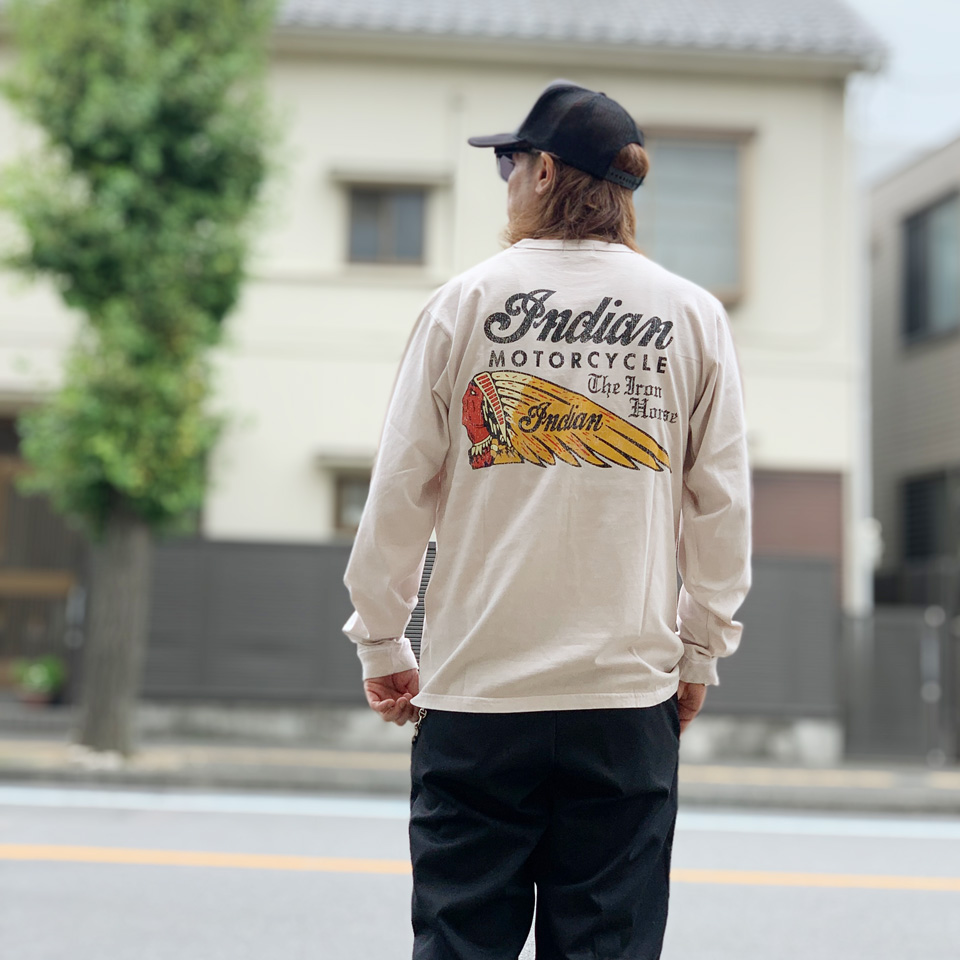 全2色 インディアンモーターサイクル INDIAN MOTORCYCLE ロンT Tシャツ