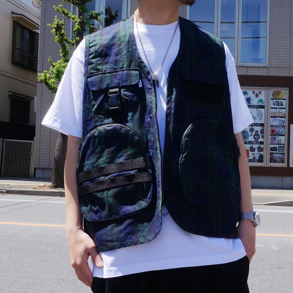 インターブリード INTERBREED ベスト URBAN EQUIPMENT VEST ミリタリーベスト ブラックウォッチ チェック