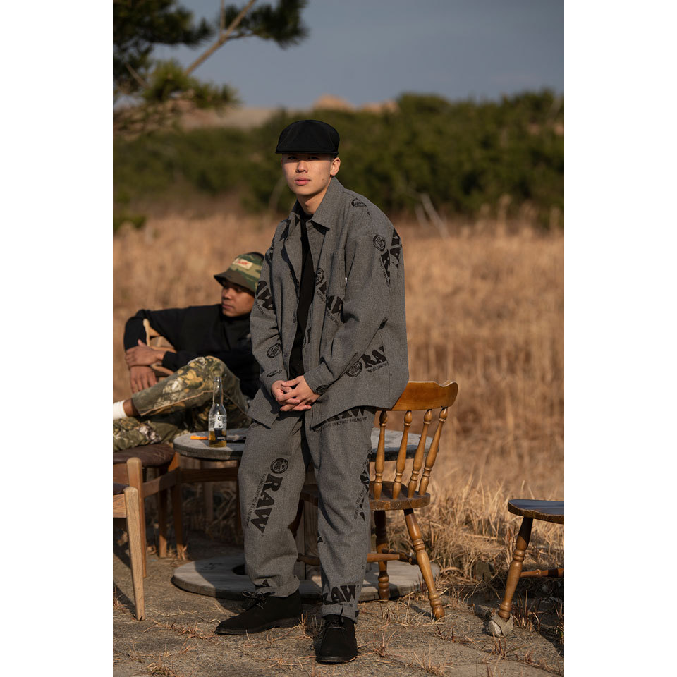 INTERBREED 全2色 インターブリード × RAW 長袖シャツ LOGO