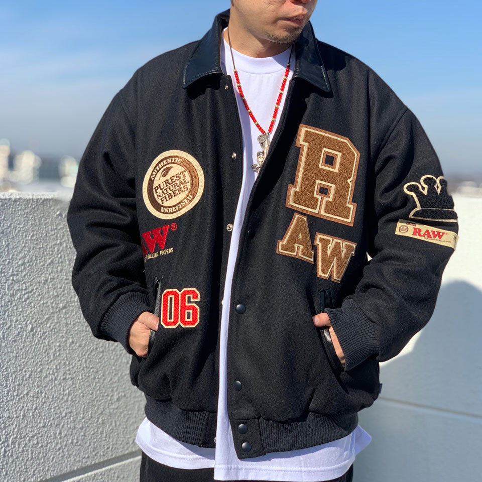 RAW × INTERBREED RAW Varsity Jacket-