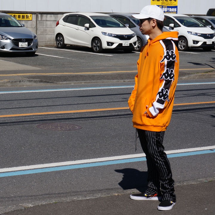 Kappa KAPPA カッパ パーカー BIG BANDA SWEAT HOODIE オレンジ