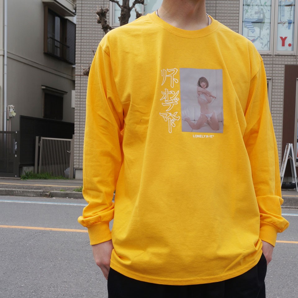 ロンリー LONELY論理 ロンT Tシャツ SOFT ON DEMAND ICHII L/S Tee オレンジ ORANGE ソフトオンデマンド