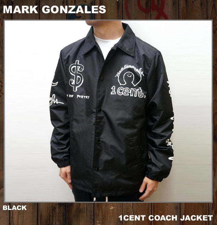 MARK GONZALES マークゴンザレス コーチジャケット 1CENT COACH JACKET ネイビー 紺 NAVY : mg1604nvy  : Mr-vibes - 通販 - Yahoo!ショッピング