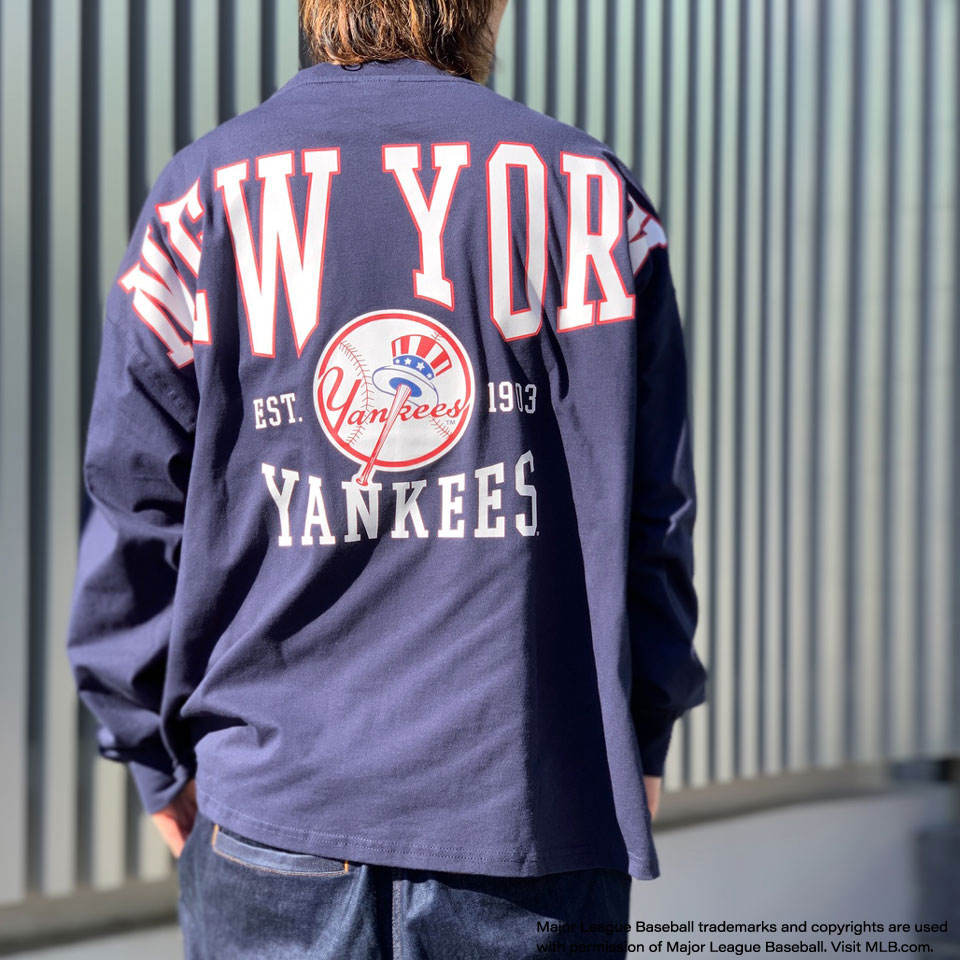 MLB 全3色 メジャーリーグベースボール ロンT BACK LOGO LS Tee
