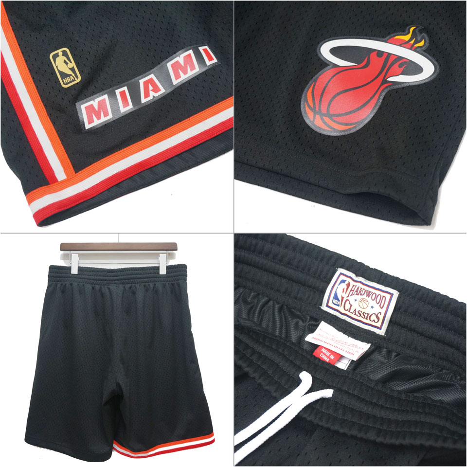 ミッチェルアンドネス　マイアミヒート　ショーツ Mitchell&Ness ミッチェルアンドネス バスケショーツ SWINGMAN