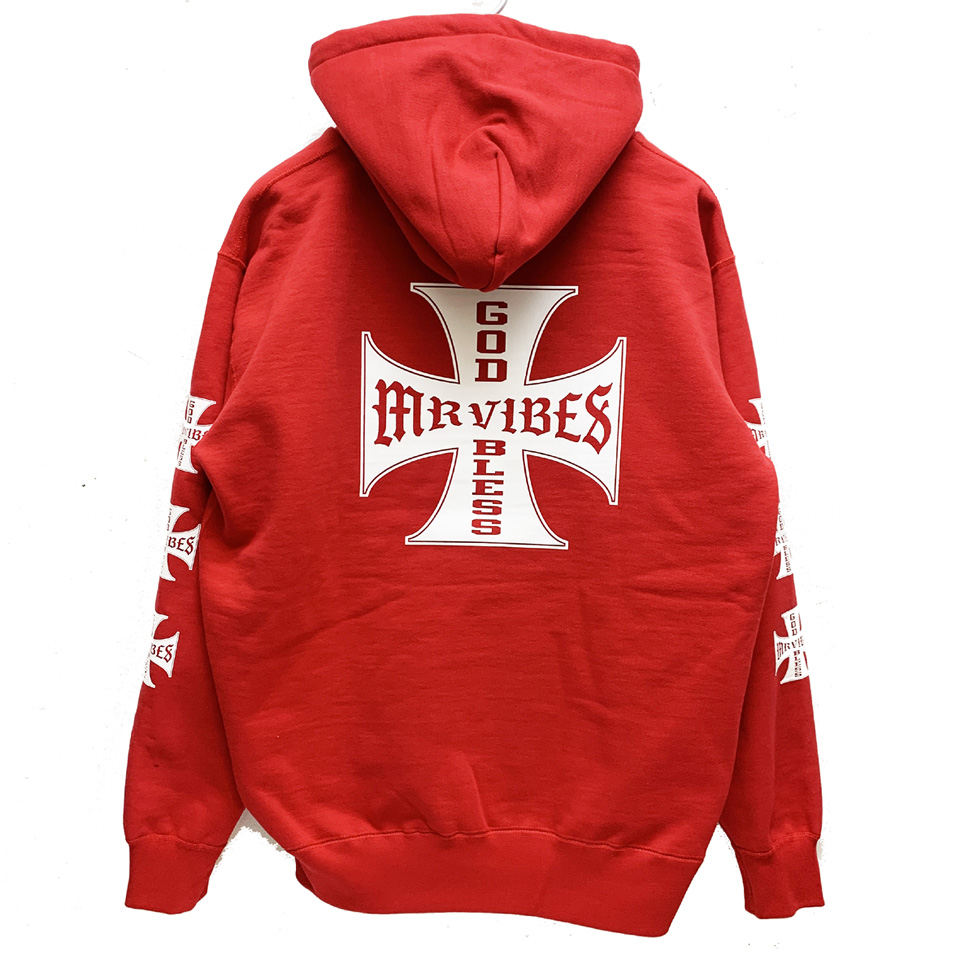 MRV by Mr.vibes パーカー フーディー IRON CROSS P/O HOODIE