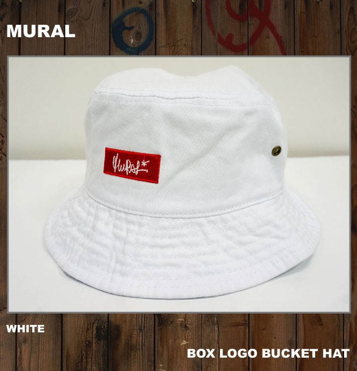 MURAL ミューラル バケットハット BOX LOGO BUCKET HAT ホワイト 白の