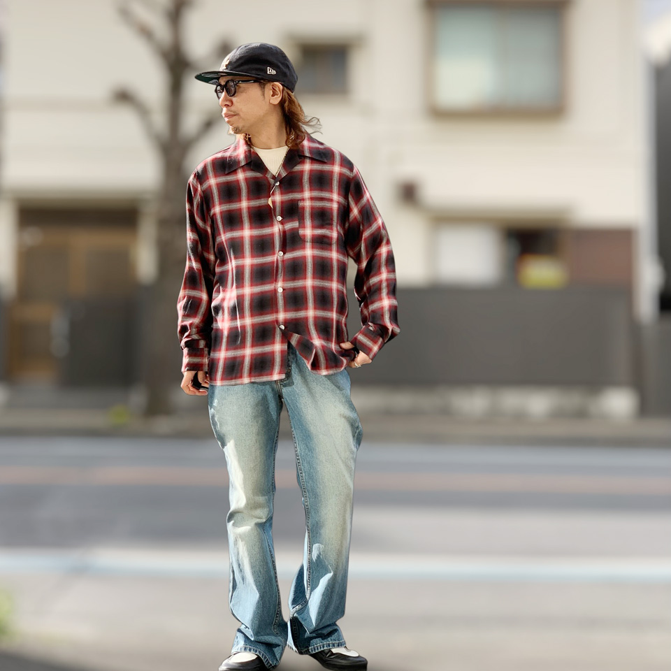 ネオブルー NEO BLUE フレアデニムパンツ FLARE BAGGY JEANS デニム