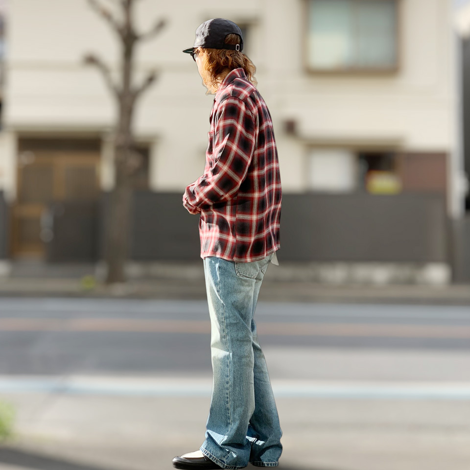 ネオブルー NEO BLUE フレアデニムパンツ FLARE BAGGY JEANS デニム