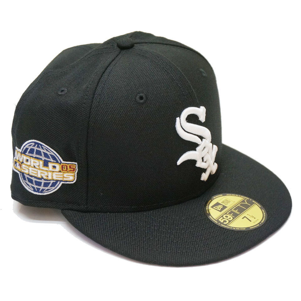ニューエラ NEW ERA キャップ 59FIFTY FITTED CAP WHITE SOX WORLD SERIES 帽子 ホワイトソックス  シカゴ ブラック 黒 BLACK