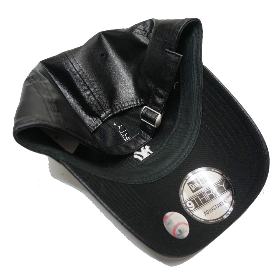 ニューエラ　キャップ　NYヤンキース　フェイク　レザー　ブラック newera2259_01.jpg
