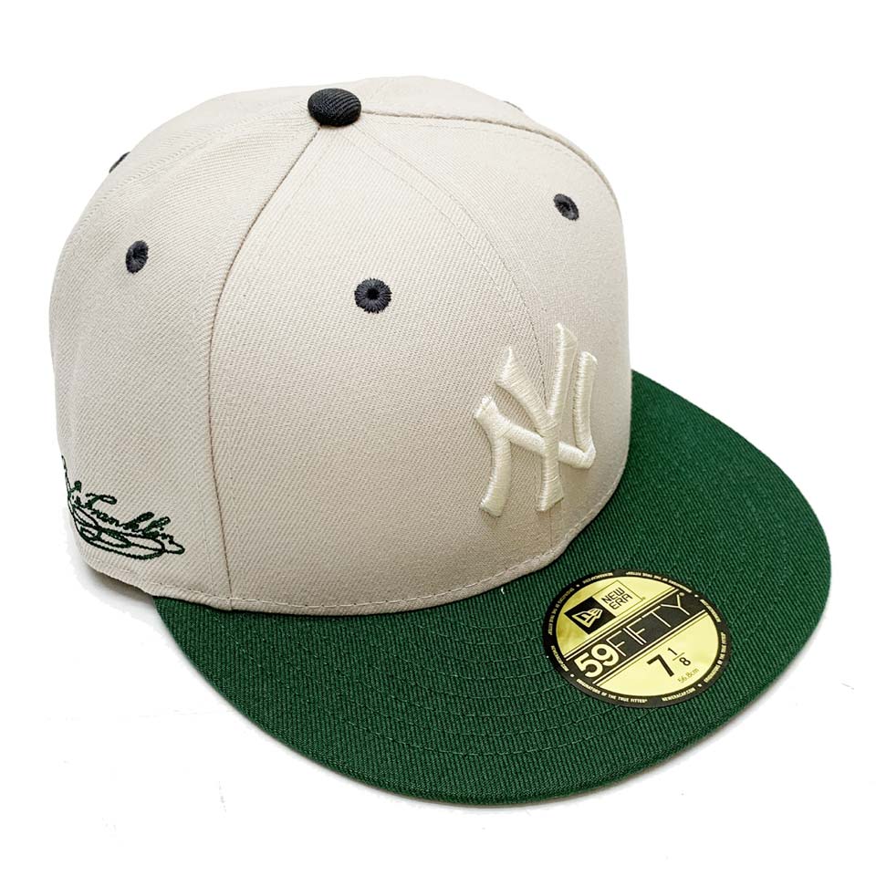 ニューエラ NEW ERA キャップ 59FIFTY NY YANKEES MAKE IT RAIN ニューヨークヤンキース 帽子 グレー/グリーン  GREY 灰色