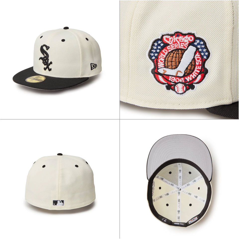 ♦New Era♦キャップMLB シカゴ ホワイトソックス NEW ERA ニューエラ キャップ 59FIFTY MLB Wool Visor WHITE SOX