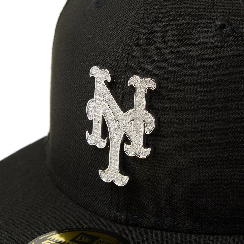 ニューエラ キャップ NEW ERA CAP 59FIFTY ラインストーンバッジ ニューヨーク・メッツ [14668128 FW25] 5950 RHINESTONE BADGE NEYMET メンズ・レディース 帽子 ブラック 正規取扱店 NEW ERA（ニューエラ） キャップ 59FIFTY Rhinestone Badge ライン