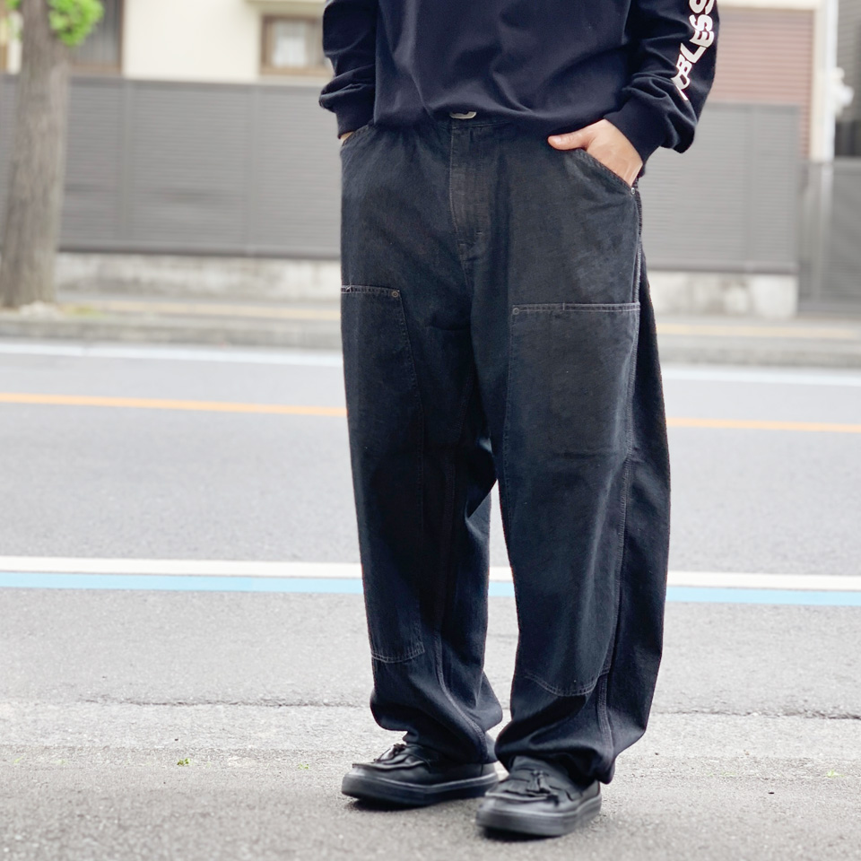 D.HYGEN - Bum Flap Damaged Denim Drop Crotch Slim Pants