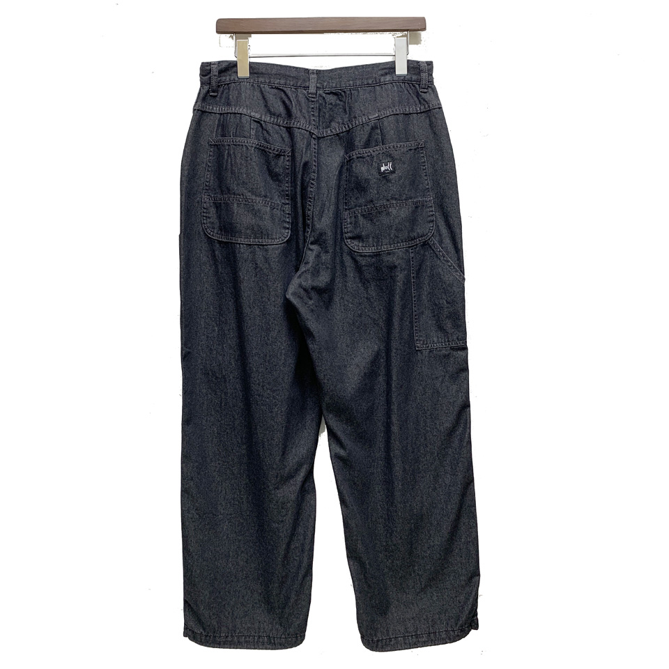 marka ブラックデニム ダブルニーパンツ NULL（ファッション） ヌルトウキョウ NULL TOKYO デニムパンツ