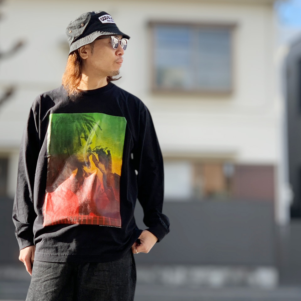 全2色 ポットミーツポップ POT MEETS POP ロンT Tシャツ Bob Marley I 