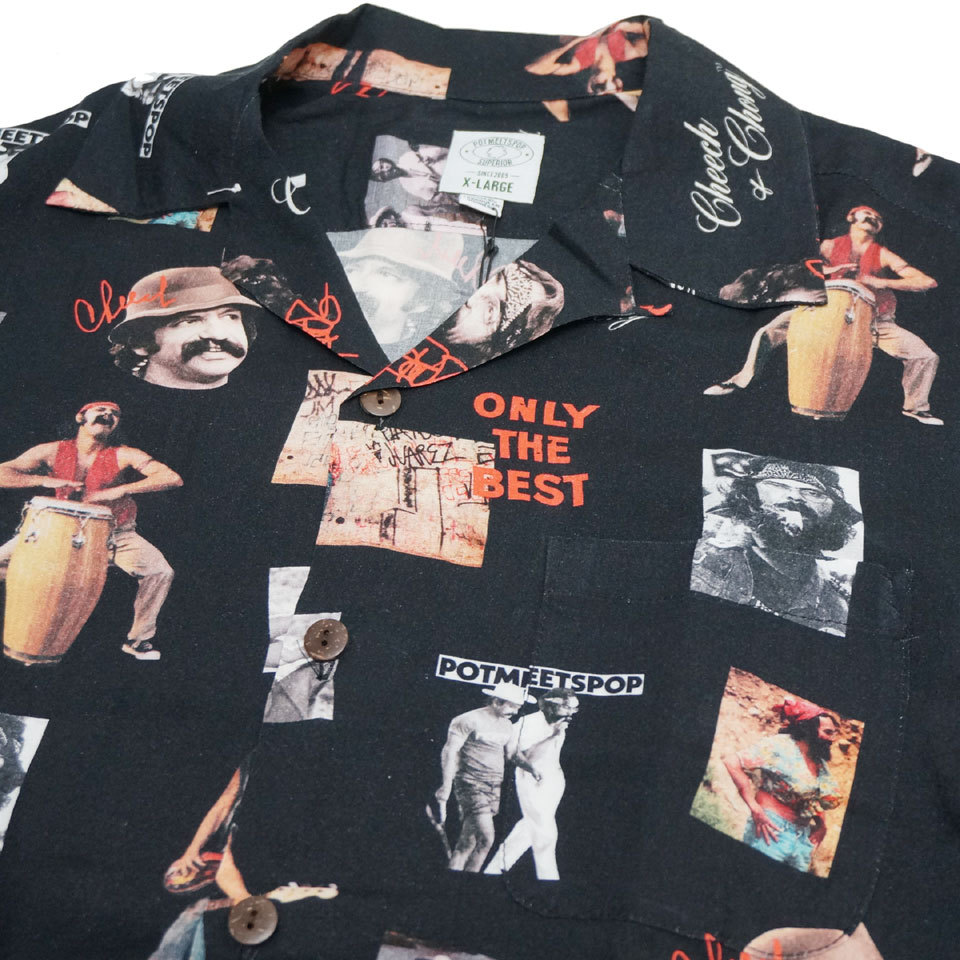 Cheech & Chong チーチ&チョン　アロハ　オープンカラー POT MEETS POP×CHEECH AND CHONG / ONLY THE BEST ALOHA SHIRT