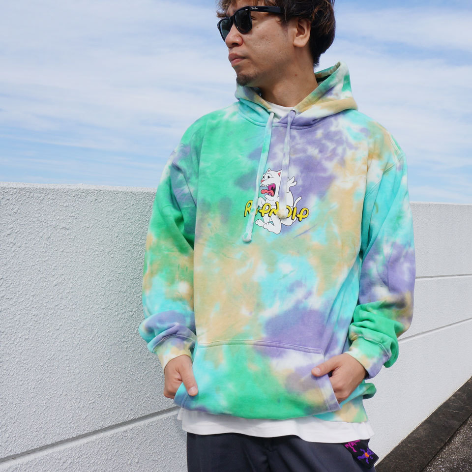 【RIPNDIP】Delresto ロゴ 緑 フーディー パーカー RIPNDIP リップンディップ パーカー NOMER HOODIE フーディー