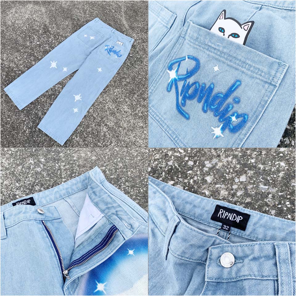 RIPNDIP リップンディップ デニムパンツ SPRINKLES WIDE LEG