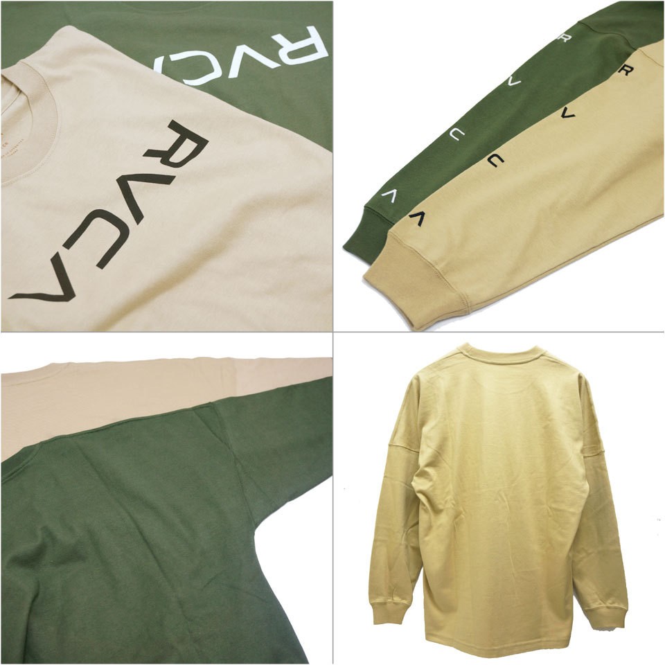 RVCA（ルーカ） 全2色 ロンT ビッグシルエットTシャツ SMALL FLIP RVCA