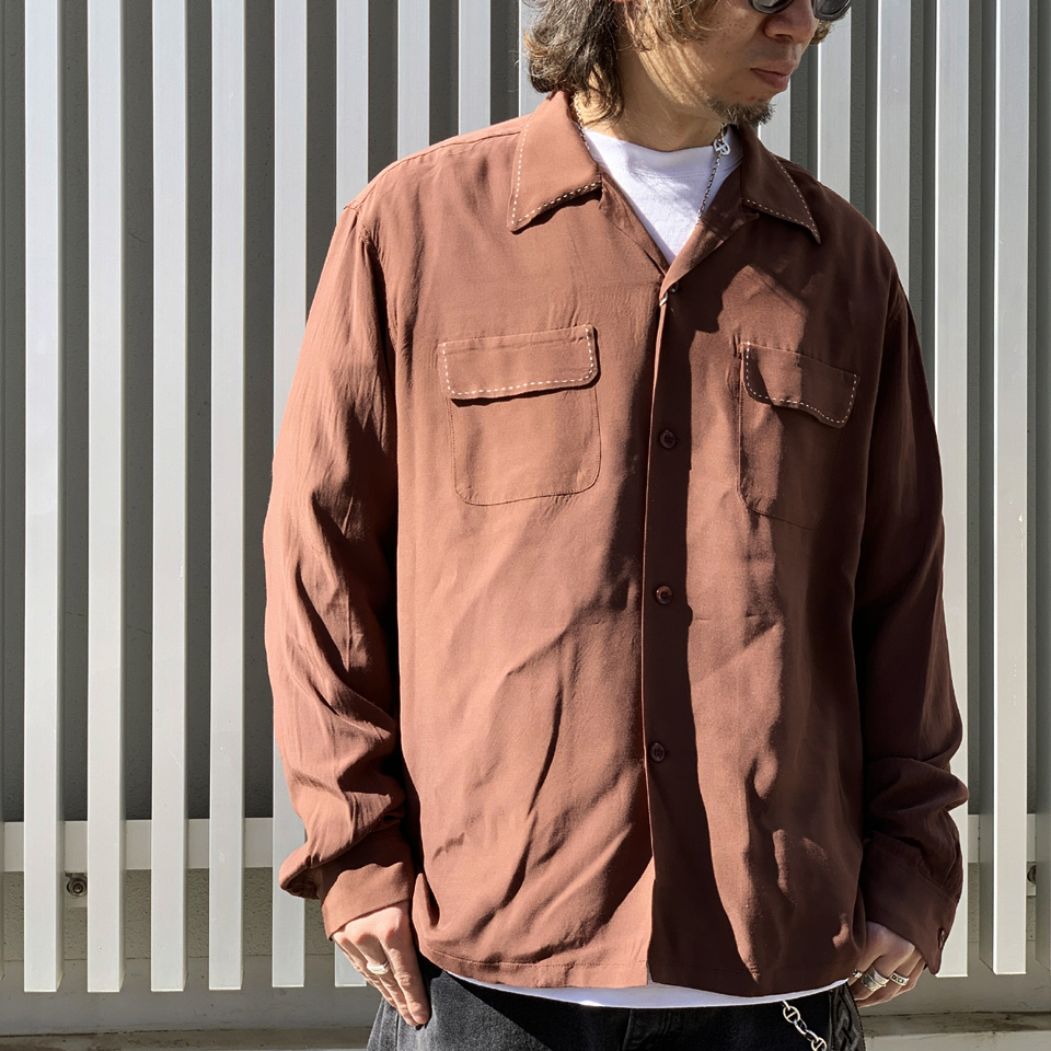 StyleEyes★バックチェーンステッチ★レーヨンボーリングシャツ★美品★M STYLE EYES 全2色 スタイルアイズ レーヨンシャツ ボウリング