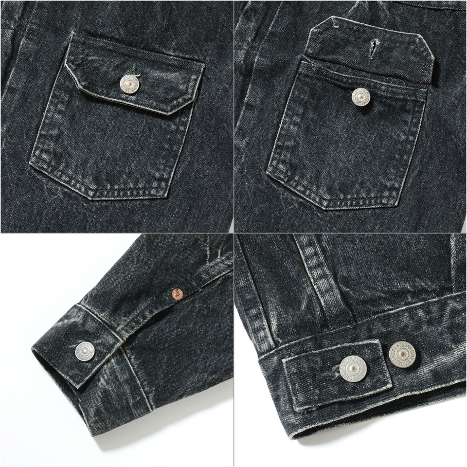 SUGAR CANE シュガーケーン デニムジャケット Gジャン 14.25oz. BLACK