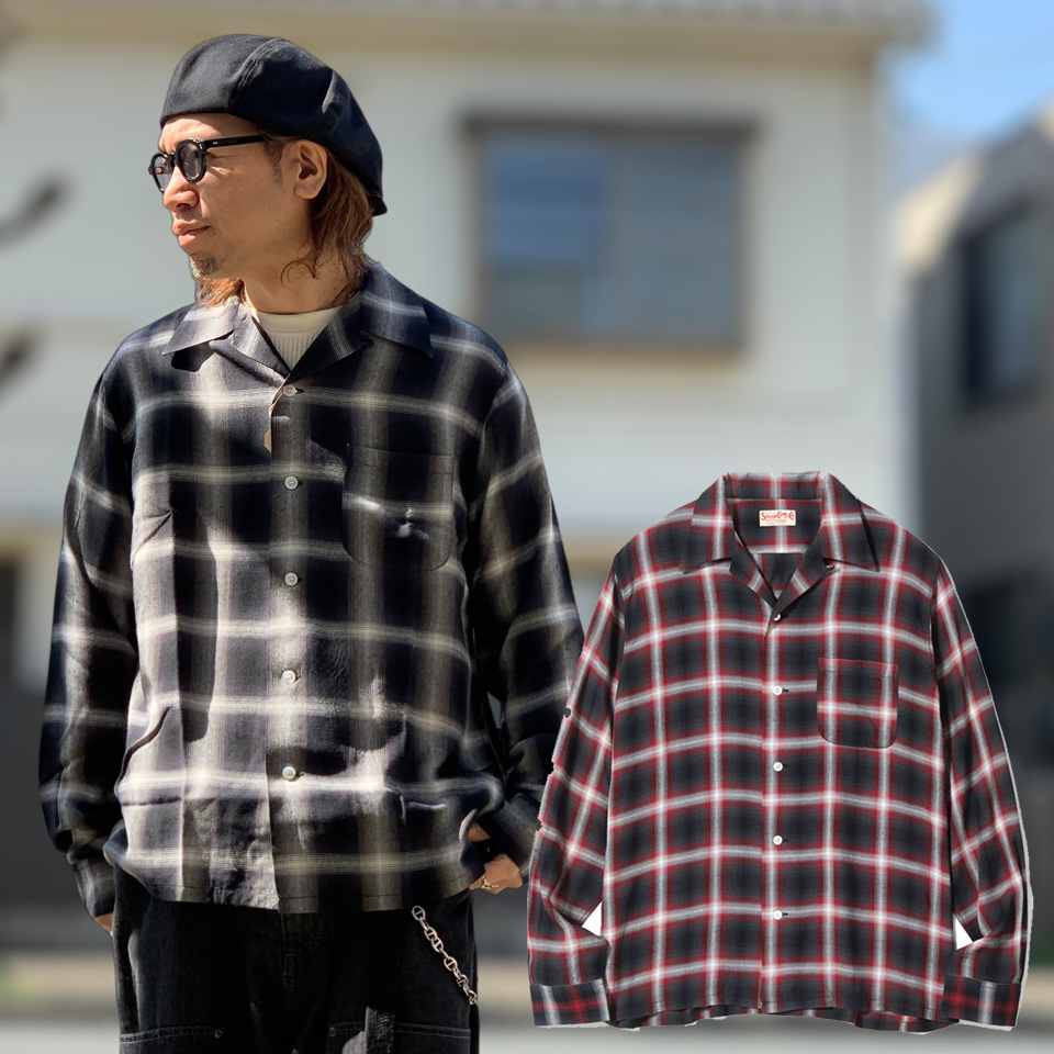 SUGAR CANE 全2色 シュガーケーン オンブレチェックシャツ RAYON OMBRE