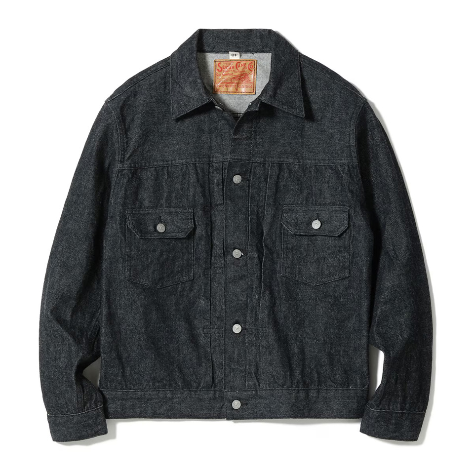 SUGAR CANE シュガーケーン デニムジャケット Gジャン 14.25oz. BLACK