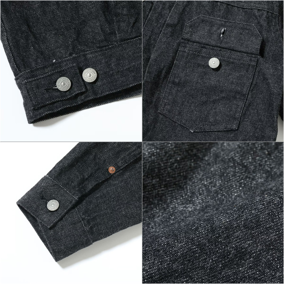 SUGAR CANE シュガーケーン デニムジャケット Gジャン 14.25oz. BLACK