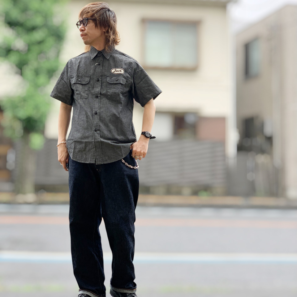 SUGAR CANE シュガーケーン 半袖シャンブレーシャツ CHAMBRAY WORK