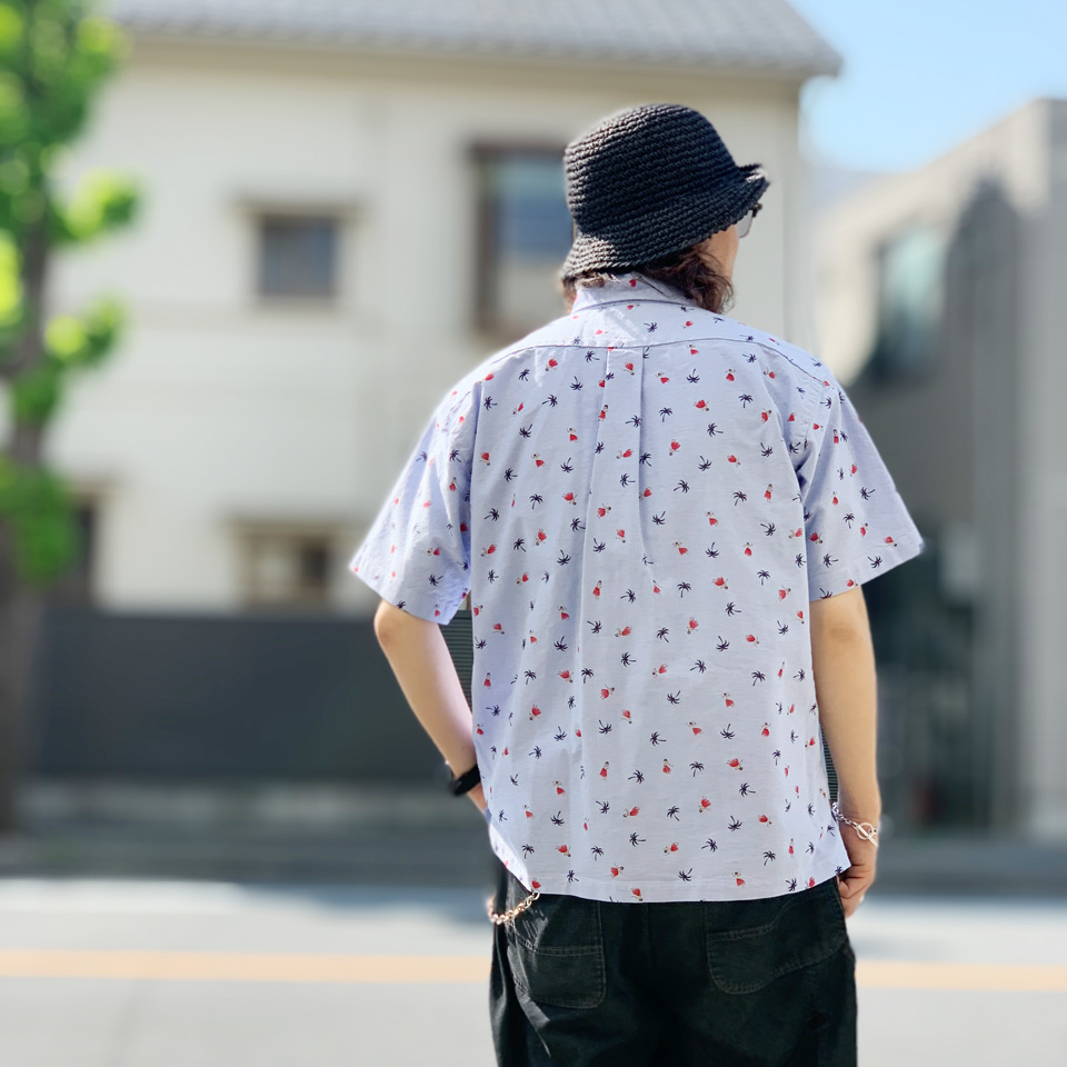 SUN SURF サンサーフ オックスフォードシャツ 総柄シャツ COTTON