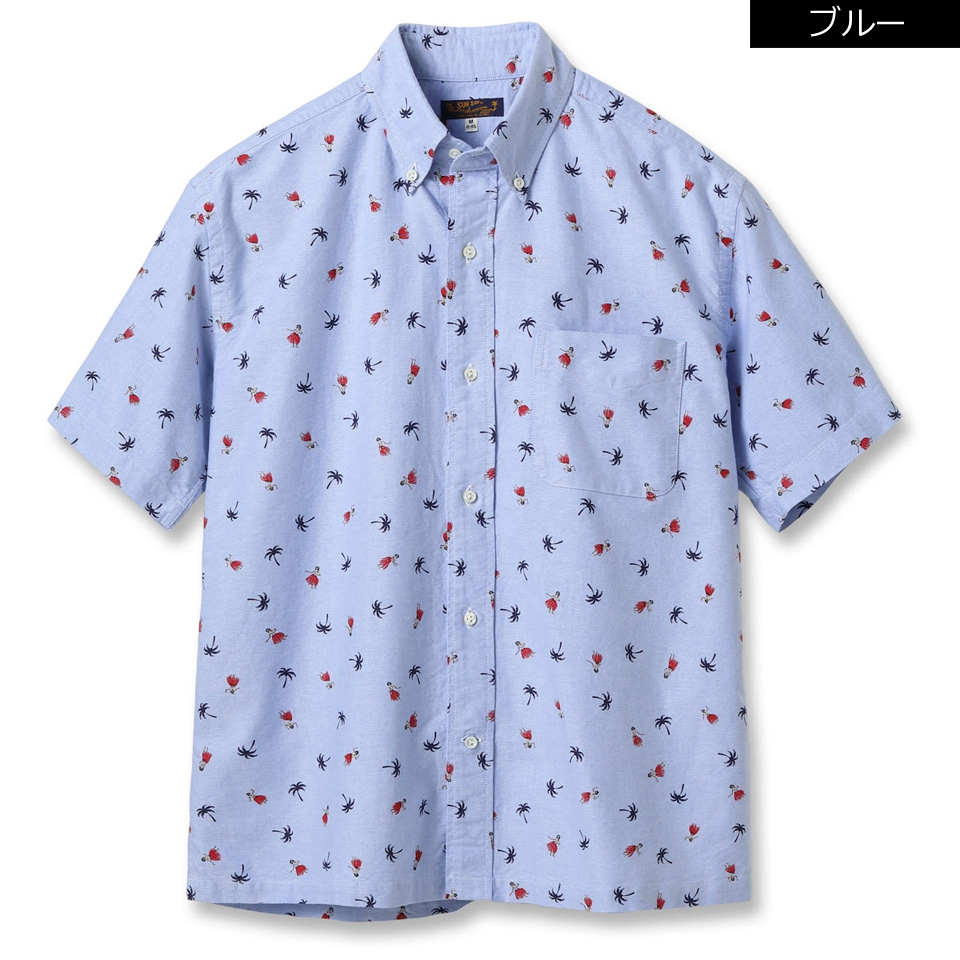 SUN SURF サンサーフ オックスフォードシャツ 総柄シャツ COTTON 
