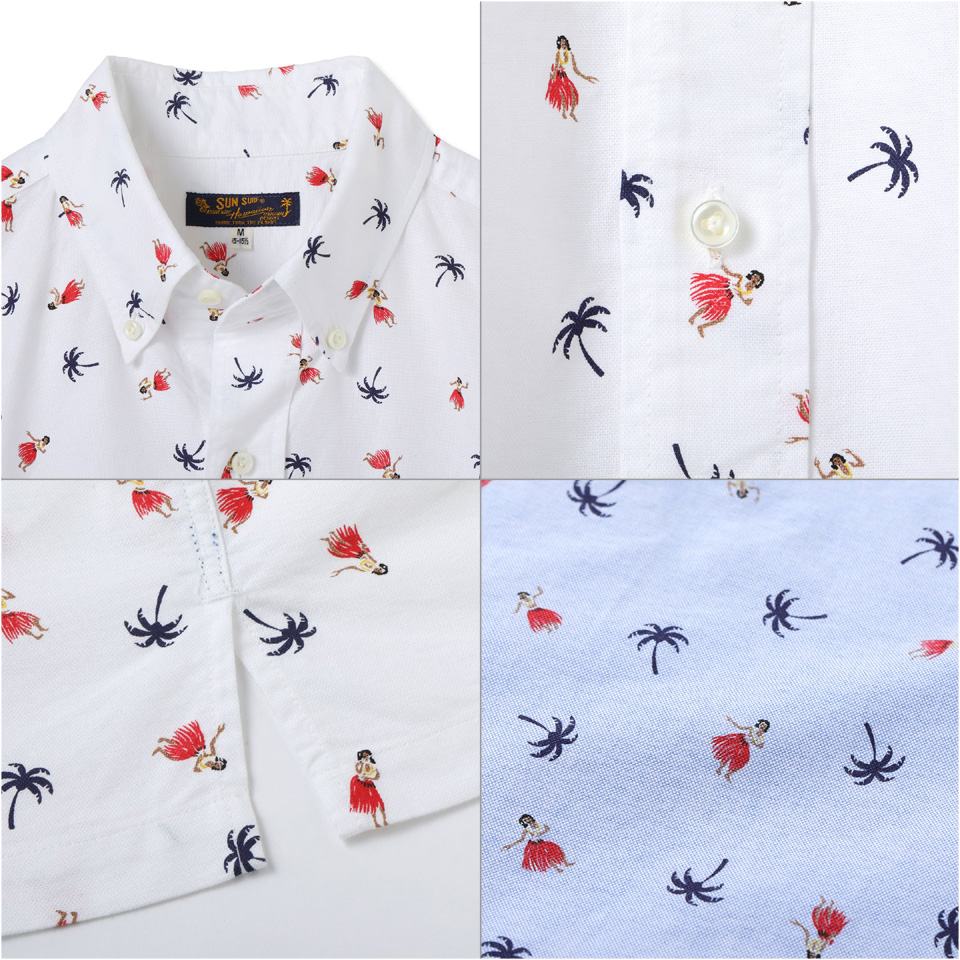 SUN SURF サンサーフ オックスフォードシャツ 総柄シャツ COTTON 
