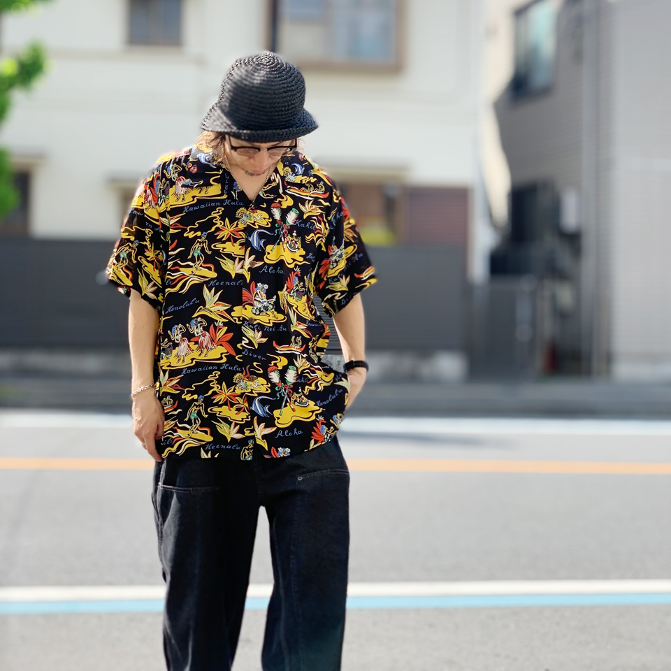 SUN SURF アロハシャツ Mサイズ 黒/赤/青/白 SUN SURF サンサーフ メンズ トップス 半袖シャツ アロハシャツ