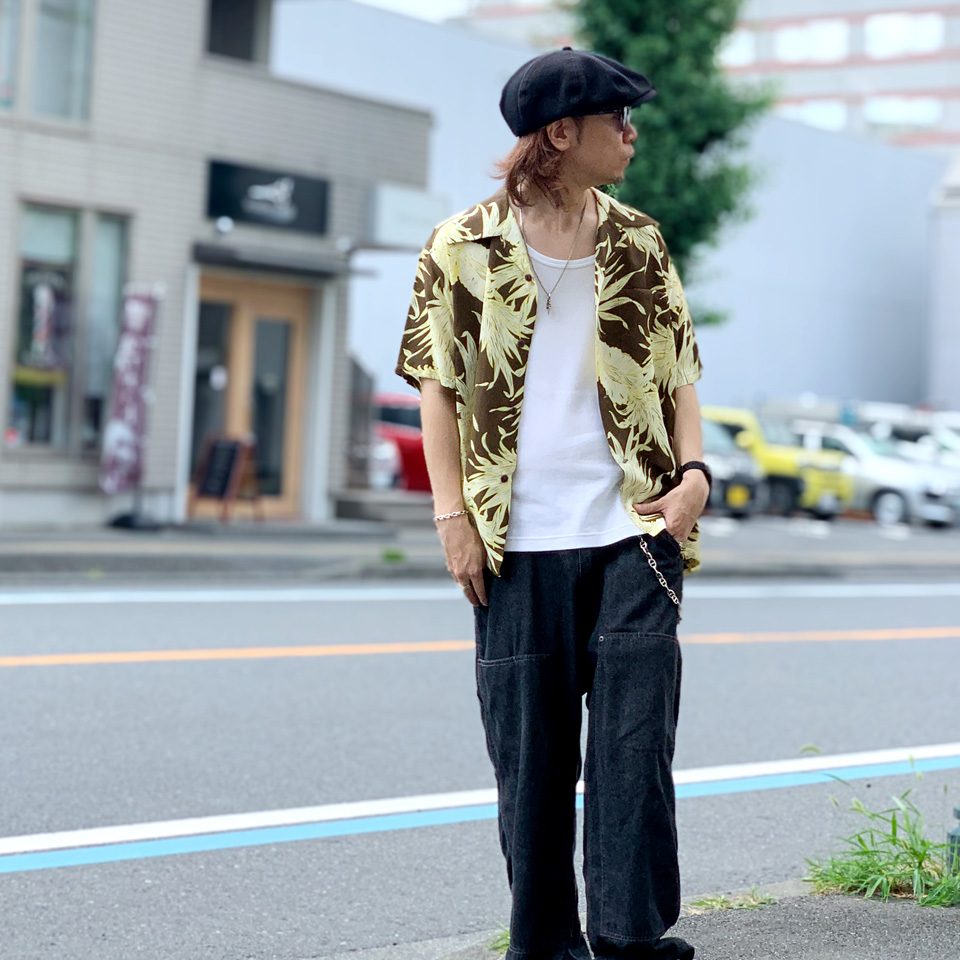 SUN SURF パイナップル アロハシャツ L Lot No. SS38795 / RAYON HAWAIIAN SHIRT “ISLAND PINEAPPLE