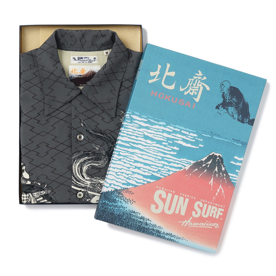 SUN SURF サンサーフ アロハシャツ ハワイアンシャツ × 葛飾北斎